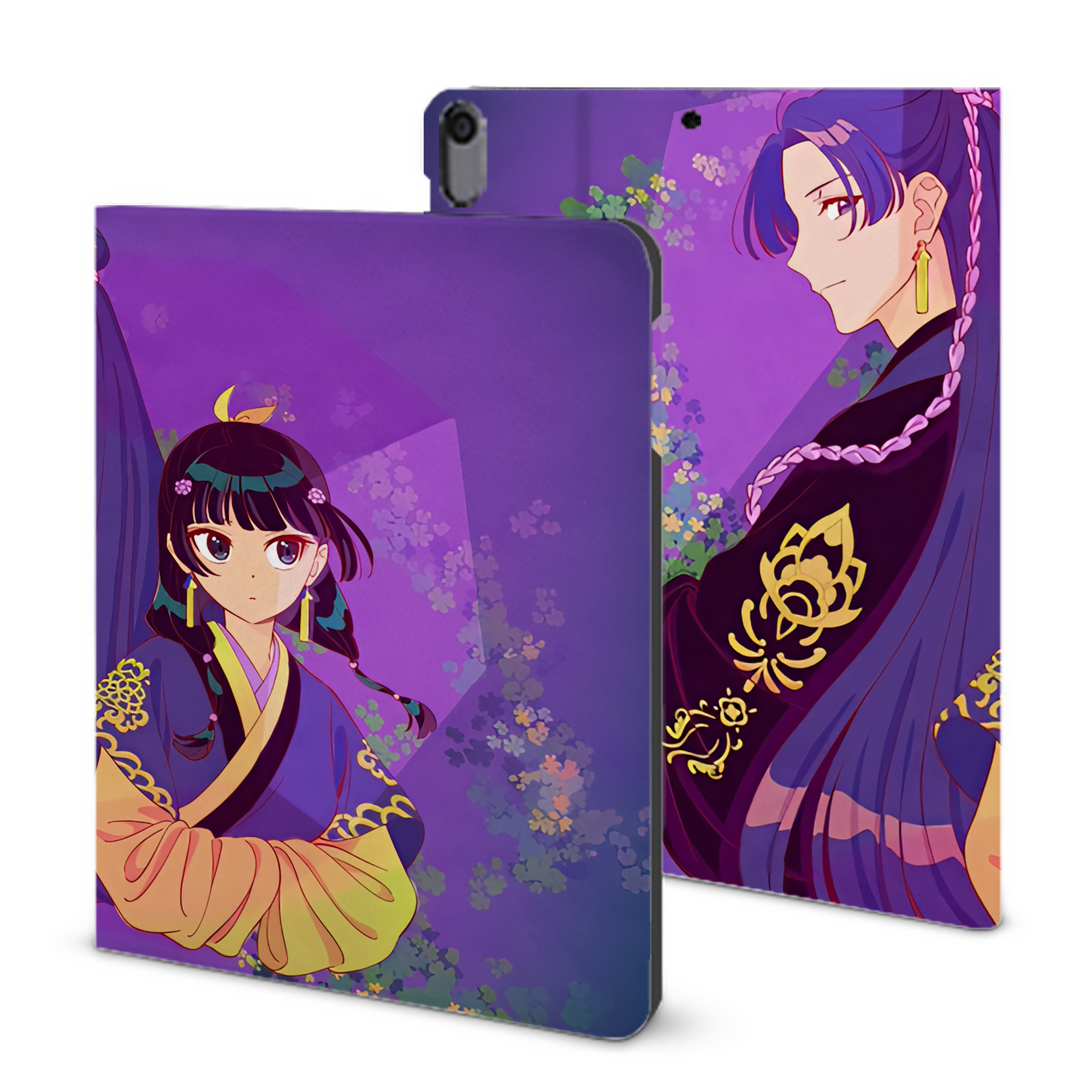 （画像用） 薬屋のひとりごと The Apothecary Diaries IPad ケース ブック型 PUレザー TPU 耐衝撃 軽量 薄型 ペン収納なし 全面保護 IPad 各モデル対応